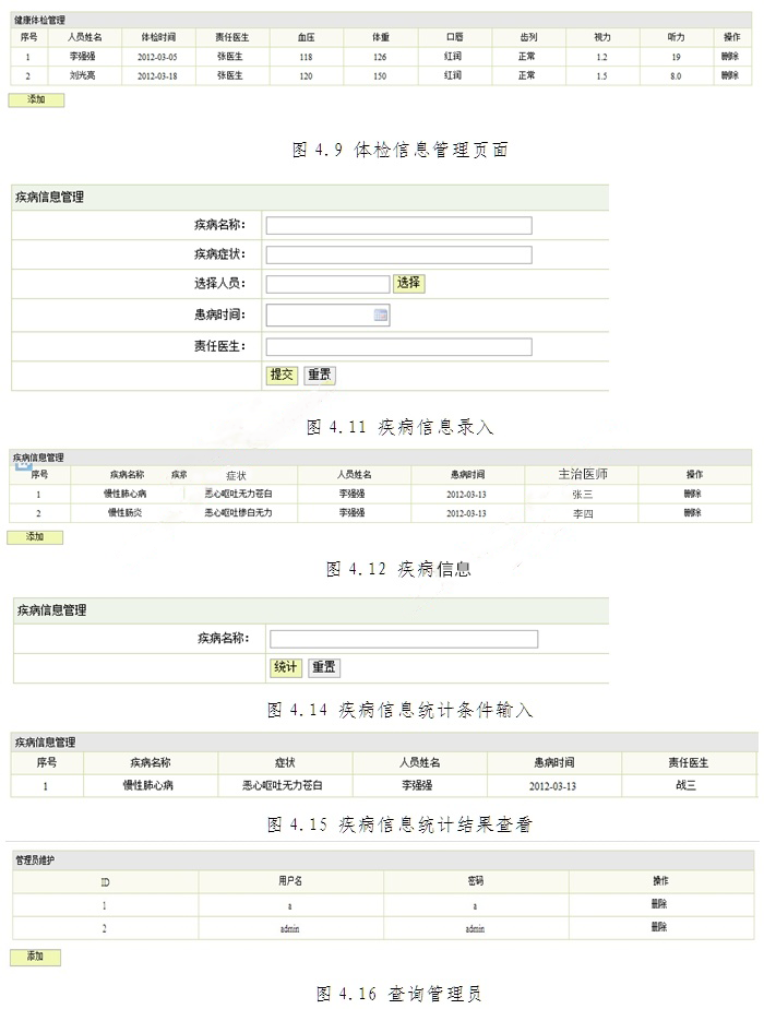 电子健康档案管理系统的设计与实现sshsqlserver